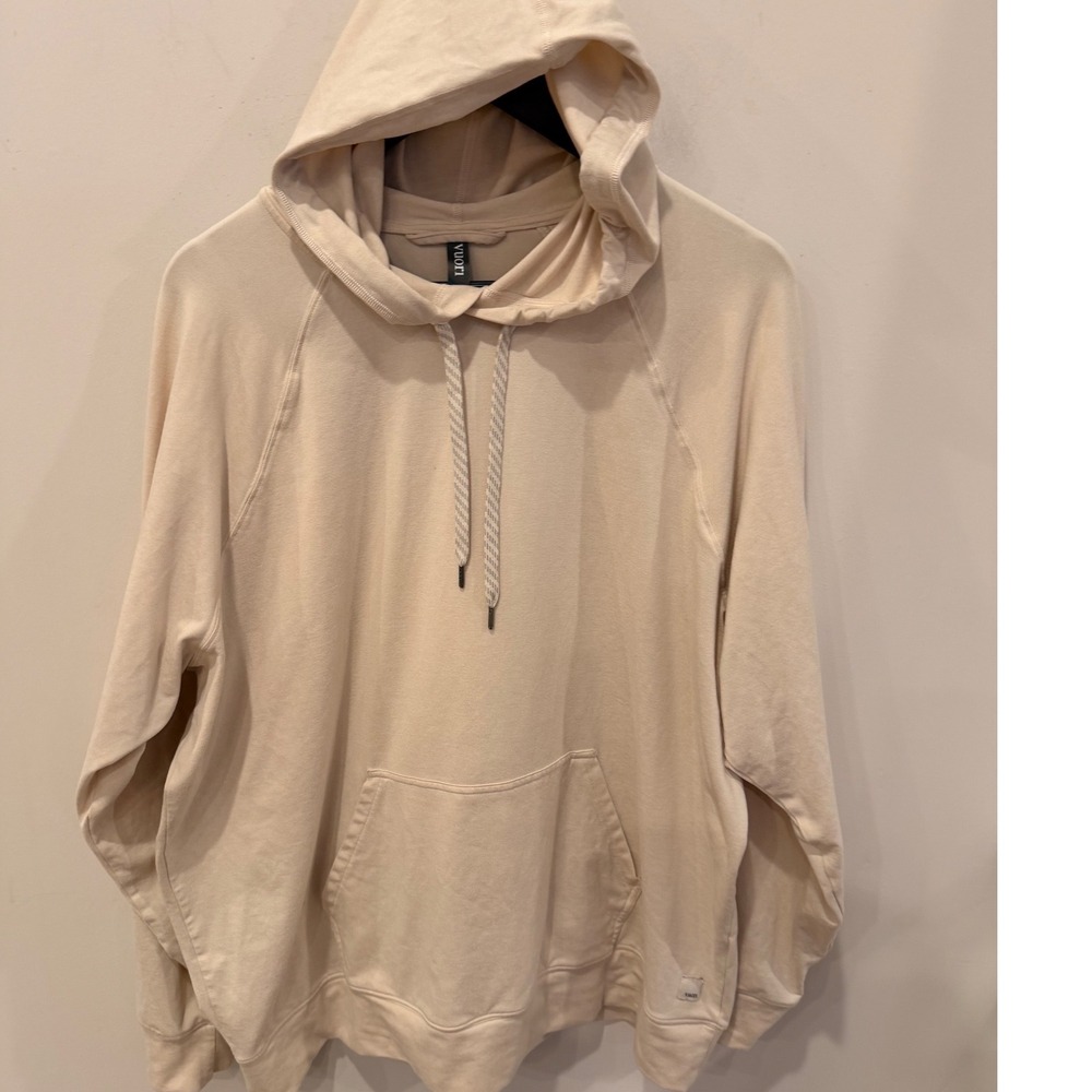 Vuori Halo Oversized Hoodie XL Milkweed Heather DreamKnit Pullover VW279